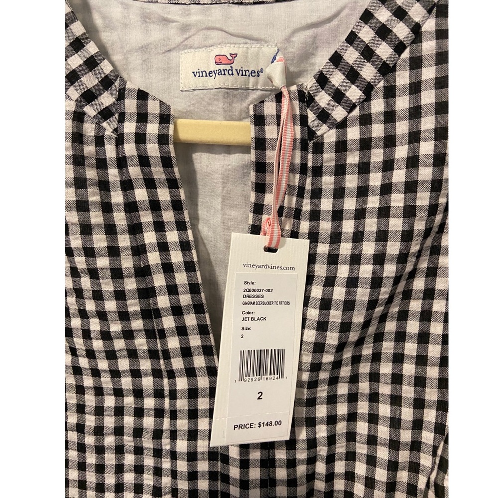 NWT Vineyard Vines Seersucker Gingham dress size 2 - Picture 4 of 4
